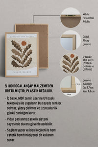 HOMEPACK Ahşap Çerçeveli Tablo Çerçeveli Poster Sanatsal Modern Duvar Dekoru FLOWER-55