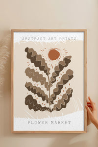 HOMEPACK Ahşap Çerçeveli Tablo Çerçeveli Poster Sanatsal Modern Duvar Dekoru FLOWER-55