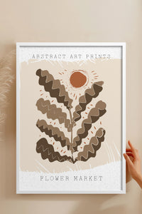 HOMEPACK Ahşap Çerçeveli Tablo Çerçeveli Poster Sanatsal Modern Duvar Dekoru FLOWER-55
