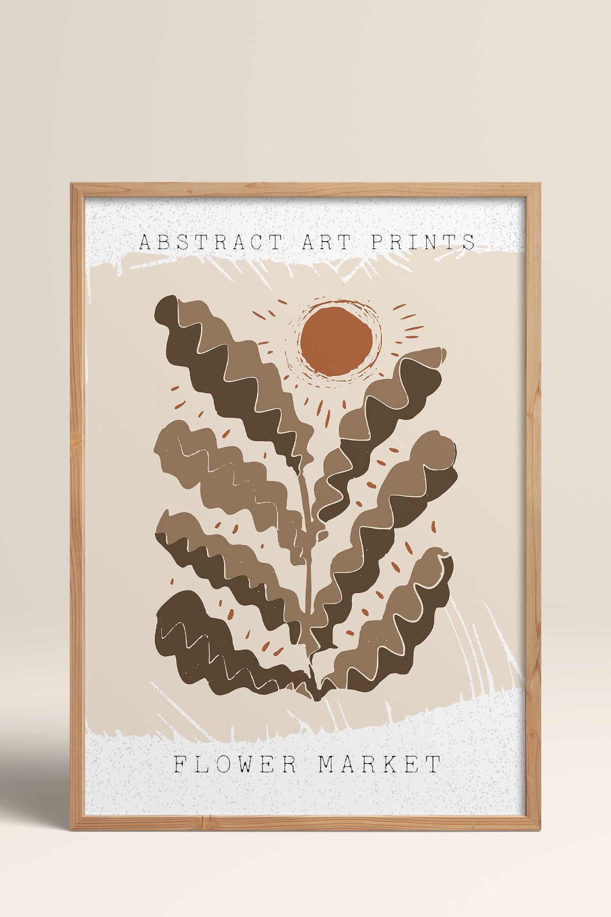 HOMEPACK Ahşap Çerçeveli Tablo Çerçeveli Poster Sanatsal Modern Duvar Dekoru FLOWER-55