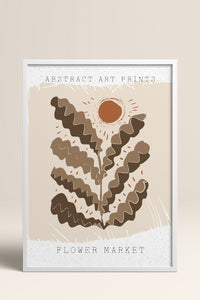 HOMEPACK Ahşap Çerçeveli Tablo Çerçeveli Poster Sanatsal Modern Duvar Dekoru FLOWER-55