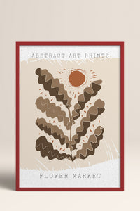 HOMEPACK Ahşap Çerçeveli Tablo Çerçeveli Poster Sanatsal Modern Duvar Dekoru FLOWER-55