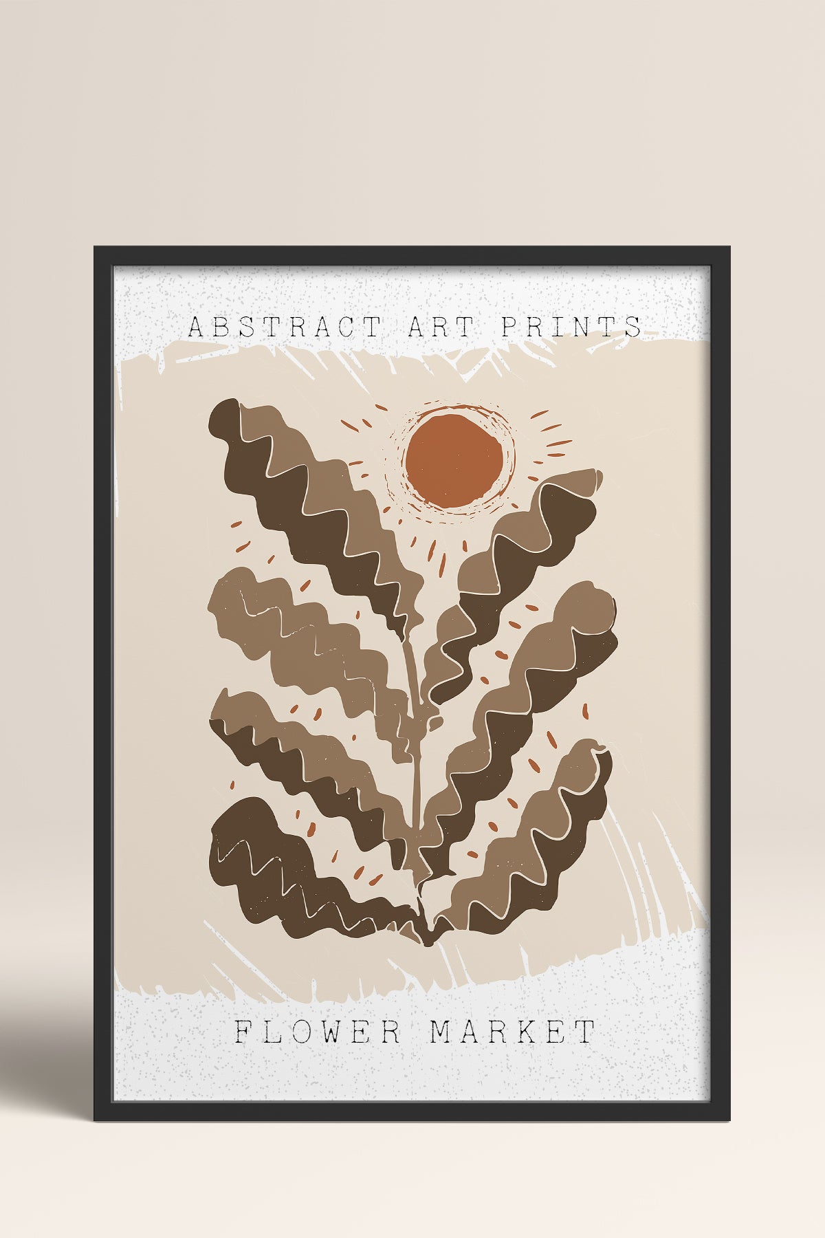 HOMEPACK Ahşap Çerçeveli Tablo Çerçeveli Poster Sanatsal Modern Duvar Dekoru FLOWER-55