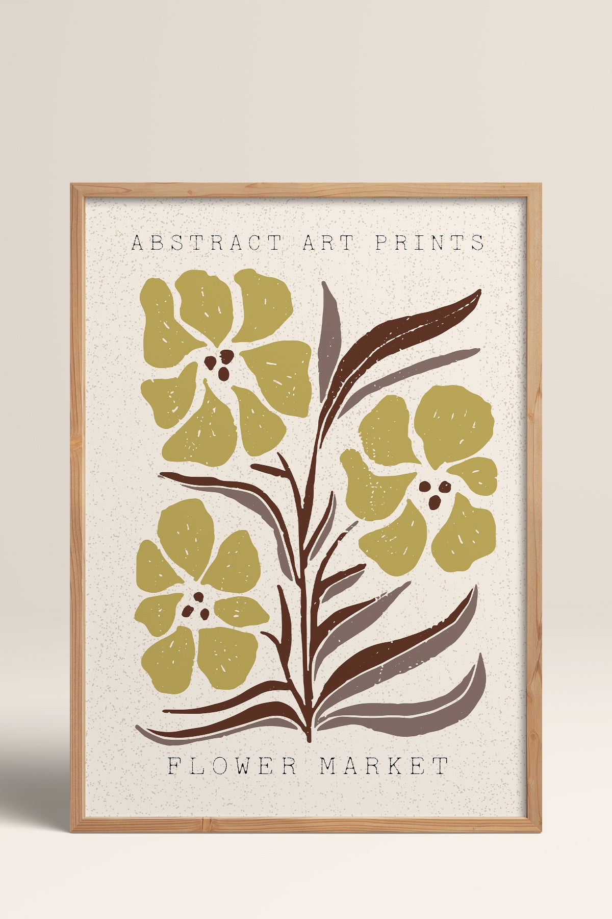 HOMEPACK Ahşap Çerçeveli Tablo Çerçeveli Poster Sanatsal Modern Duvar Dekoru FLOWER-56