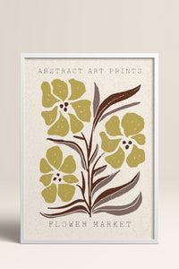 HOMEPACK Ahşap Çerçeveli Tablo Çerçeveli Poster Sanatsal Modern Duvar Dekoru FLOWER-56