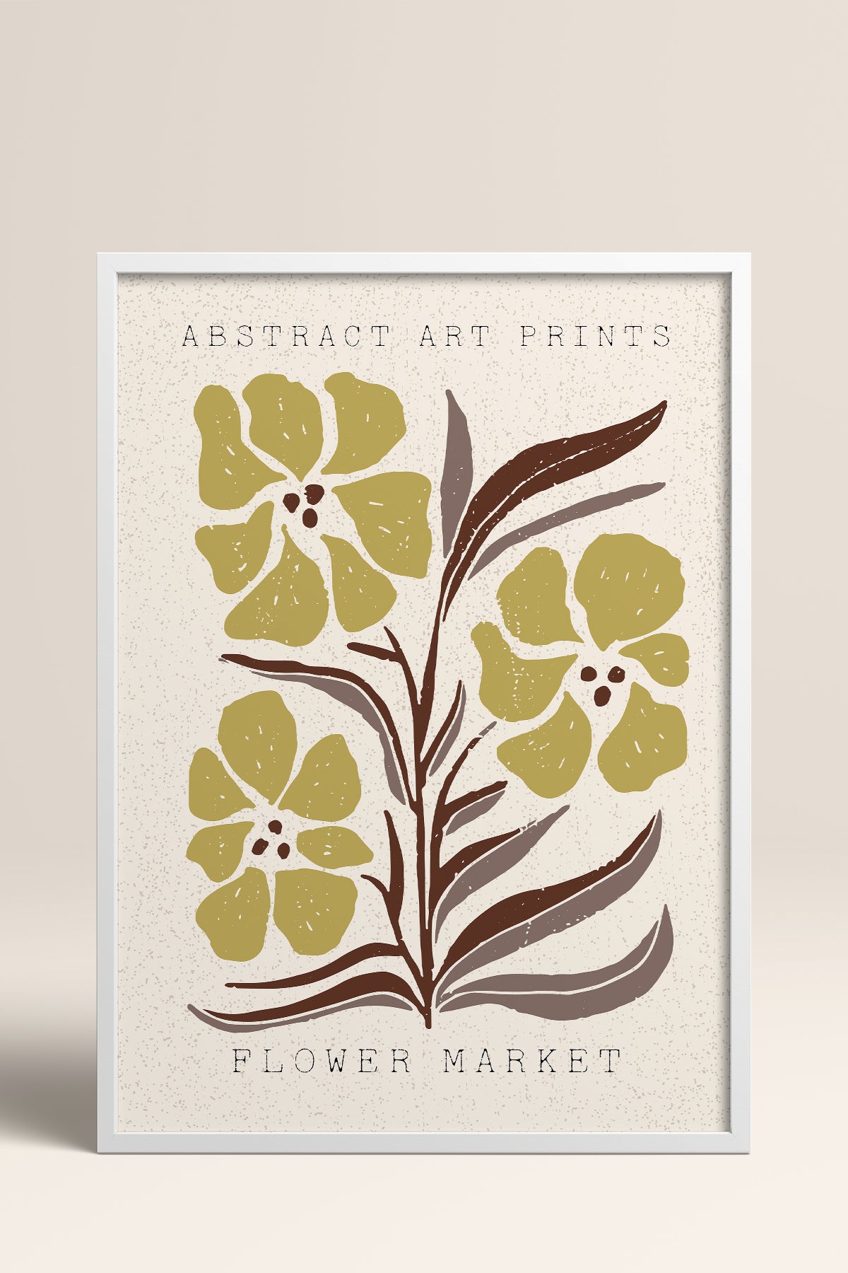 HOMEPACK Ahşap Çerçeveli Tablo Çerçeveli Poster Sanatsal Modern Duvar Dekoru FLOWER-56