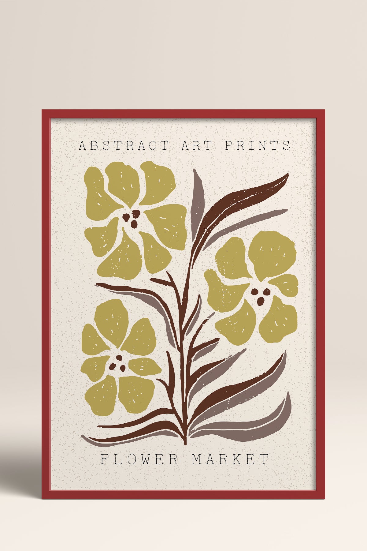 HOMEPACK Ahşap Çerçeveli Tablo Çerçeveli Poster Sanatsal Modern Duvar Dekoru FLOWER-56