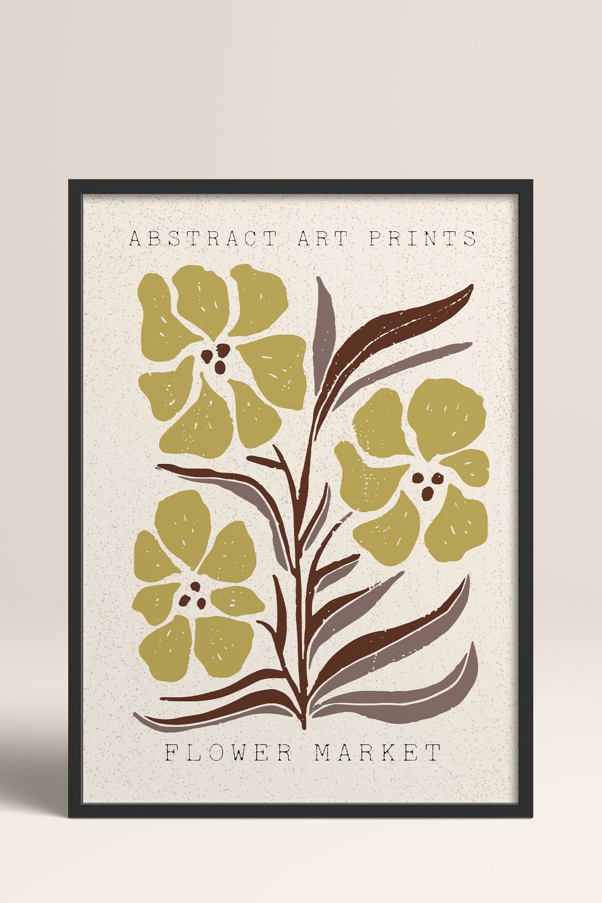 HOMEPACK Ahşap Çerçeveli Tablo Çerçeveli Poster Sanatsal Modern Duvar Dekoru FLOWER-56