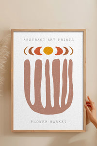 HOMEPACK Ahşap Çerçeveli Tablo Çerçeveli Poster Sanatsal Modern Duvar Dekoru FLOWER-57