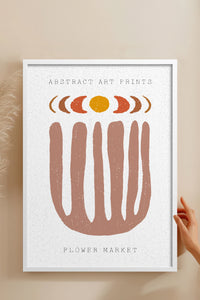 HOMEPACK Ahşap Çerçeveli Tablo Çerçeveli Poster Sanatsal Modern Duvar Dekoru FLOWER-57
