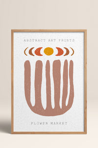 HOMEPACK Ahşap Çerçeveli Tablo Çerçeveli Poster Sanatsal Modern Duvar Dekoru FLOWER-57