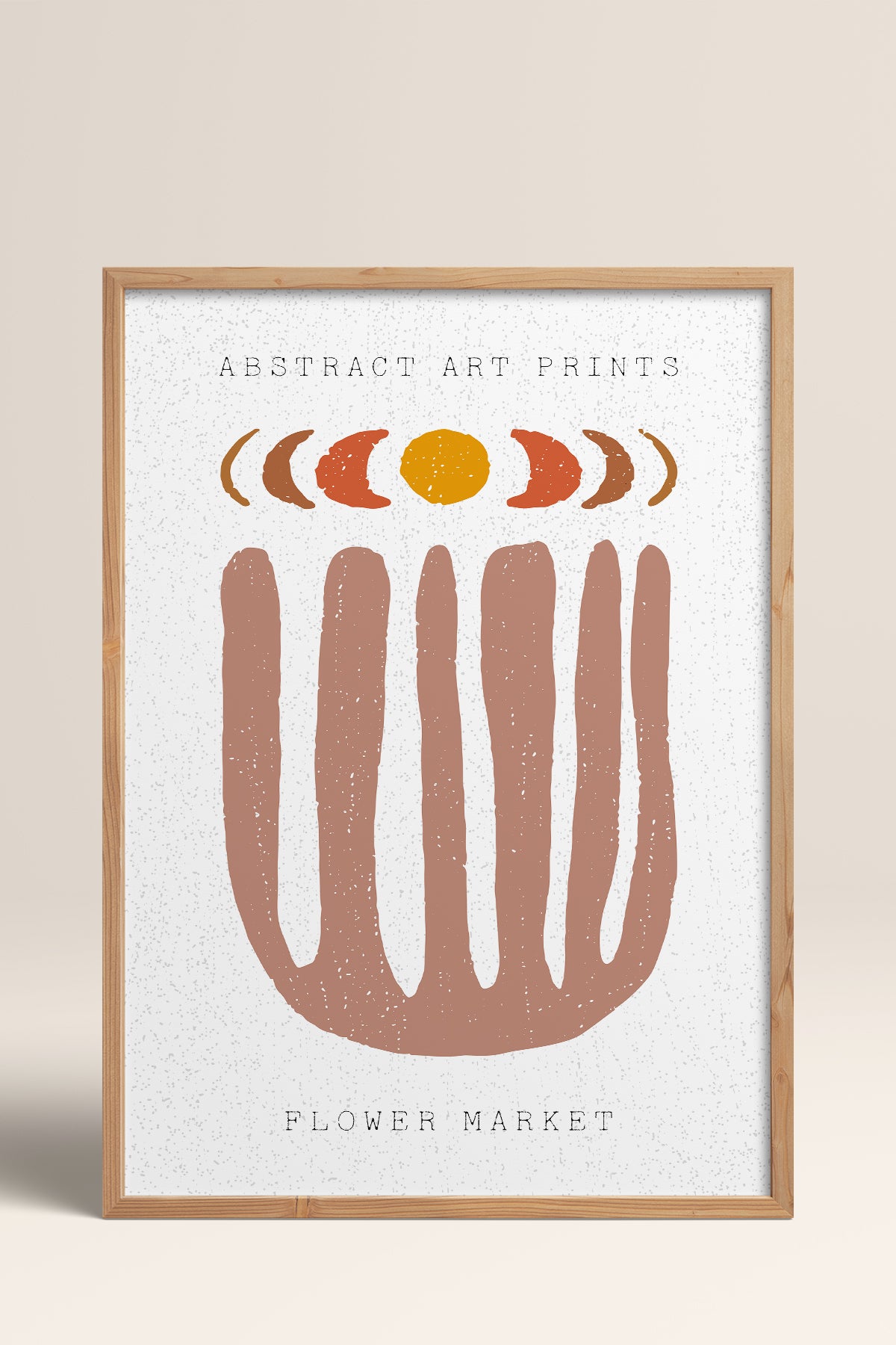 HOMEPACK Ahşap Çerçeveli Tablo Çerçeveli Poster Sanatsal Modern Duvar Dekoru FLOWER-57