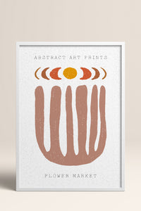 HOMEPACK Ahşap Çerçeveli Tablo Çerçeveli Poster Sanatsal Modern Duvar Dekoru FLOWER-57