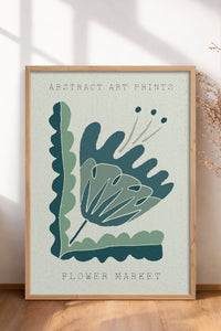 HOMEPACK Ahşap Çerçeveli Tablo Çerçeveli Poster Sanatsal Modern Duvar Dekoru FLOWER-58