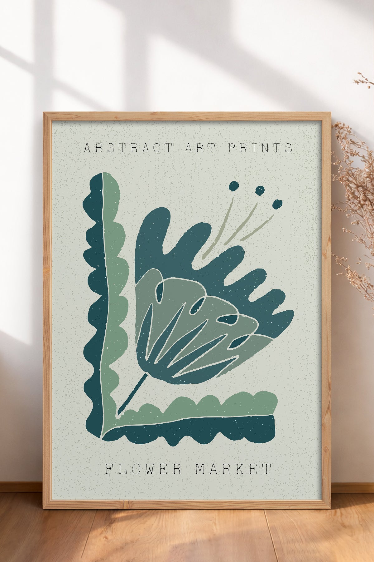 HOMEPACK Ahşap Çerçeveli Tablo Çerçeveli Poster Sanatsal Modern Duvar Dekoru FLOWER-58