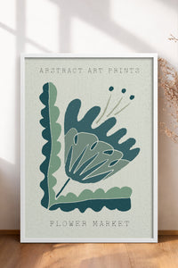 HOMEPACK Ahşap Çerçeveli Tablo Çerçeveli Poster Sanatsal Modern Duvar Dekoru FLOWER-58