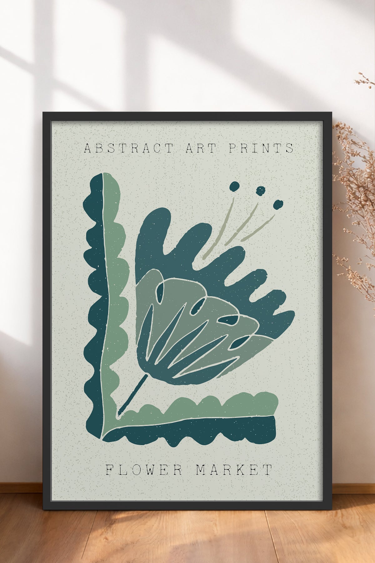 HOMEPACK Ahşap Çerçeveli Tablo Çerçeveli Poster Sanatsal Modern Duvar Dekoru FLOWER-58