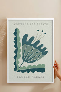 HOMEPACK Ahşap Çerçeveli Tablo Çerçeveli Poster Sanatsal Modern Duvar Dekoru FLOWER-58