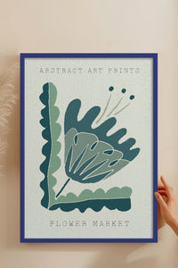 HOMEPACK Ahşap Çerçeveli Tablo Çerçeveli Poster Sanatsal Modern Duvar Dekoru FLOWER-58