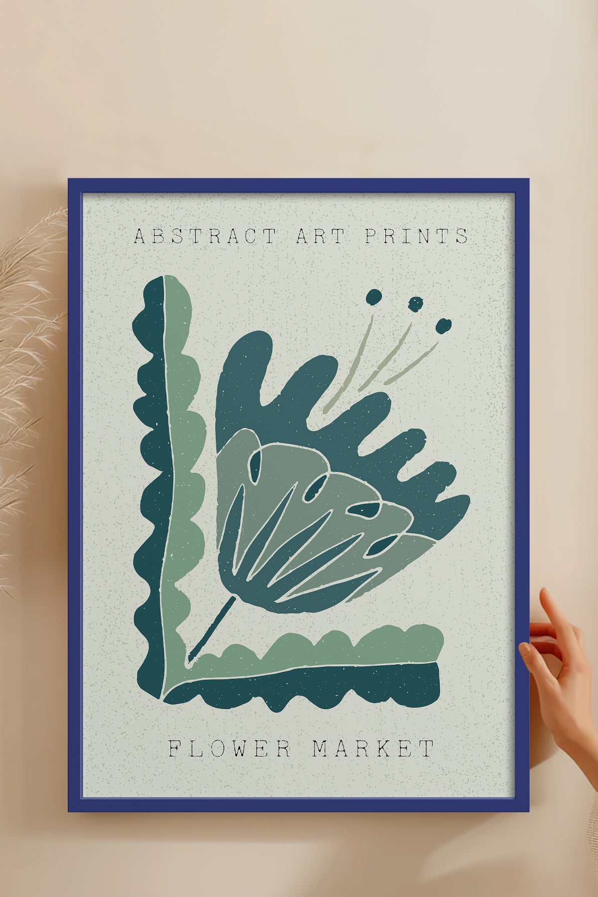 HOMEPACK Ahşap Çerçeveli Tablo Çerçeveli Poster Sanatsal Modern Duvar Dekoru FLOWER-58