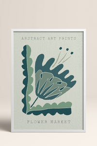 HOMEPACK Ahşap Çerçeveli Tablo Çerçeveli Poster Sanatsal Modern Duvar Dekoru FLOWER-58