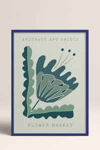 HOMEPACK Ahşap Çerçeveli Tablo Çerçeveli Poster Sanatsal Modern Duvar Dekoru FLOWER-58
