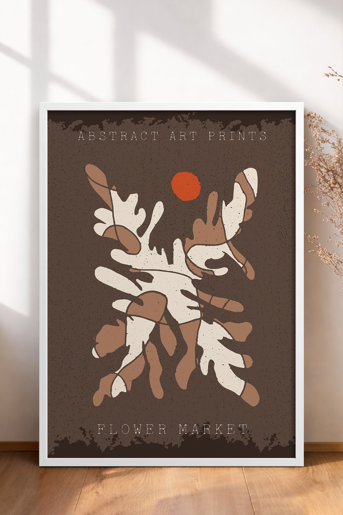 HOMEPACK Ahşap Çerçeveli Tablo Çerçeveli Poster Sanatsal Modern Duvar Dekoru FLOWER-59