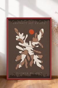 HOMEPACK Ahşap Çerçeveli Tablo Çerçeveli Poster Sanatsal Modern Duvar Dekoru FLOWER-59