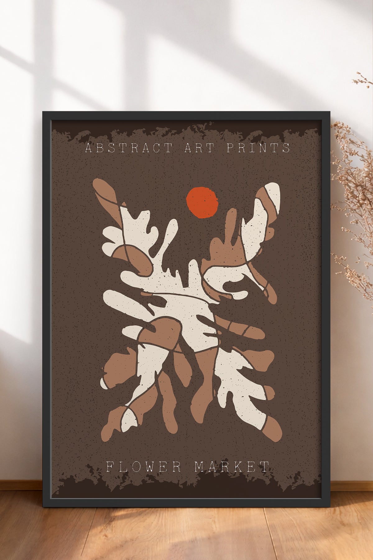 HOMEPACK Ahşap Çerçeveli Tablo Çerçeveli Poster Sanatsal Modern Duvar Dekoru FLOWER-59