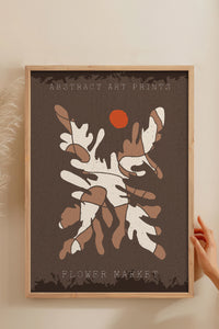 HOMEPACK Ahşap Çerçeveli Tablo Çerçeveli Poster Sanatsal Modern Duvar Dekoru FLOWER-59