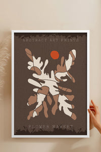 HOMEPACK Ahşap Çerçeveli Tablo Çerçeveli Poster Sanatsal Modern Duvar Dekoru FLOWER-59