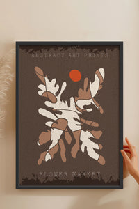 HOMEPACK Ahşap Çerçeveli Tablo Çerçeveli Poster Sanatsal Modern Duvar Dekoru FLOWER-59