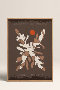 HOMEPACK Ahşap Çerçeveli Tablo Çerçeveli Poster Sanatsal Modern Duvar Dekoru FLOWER-59