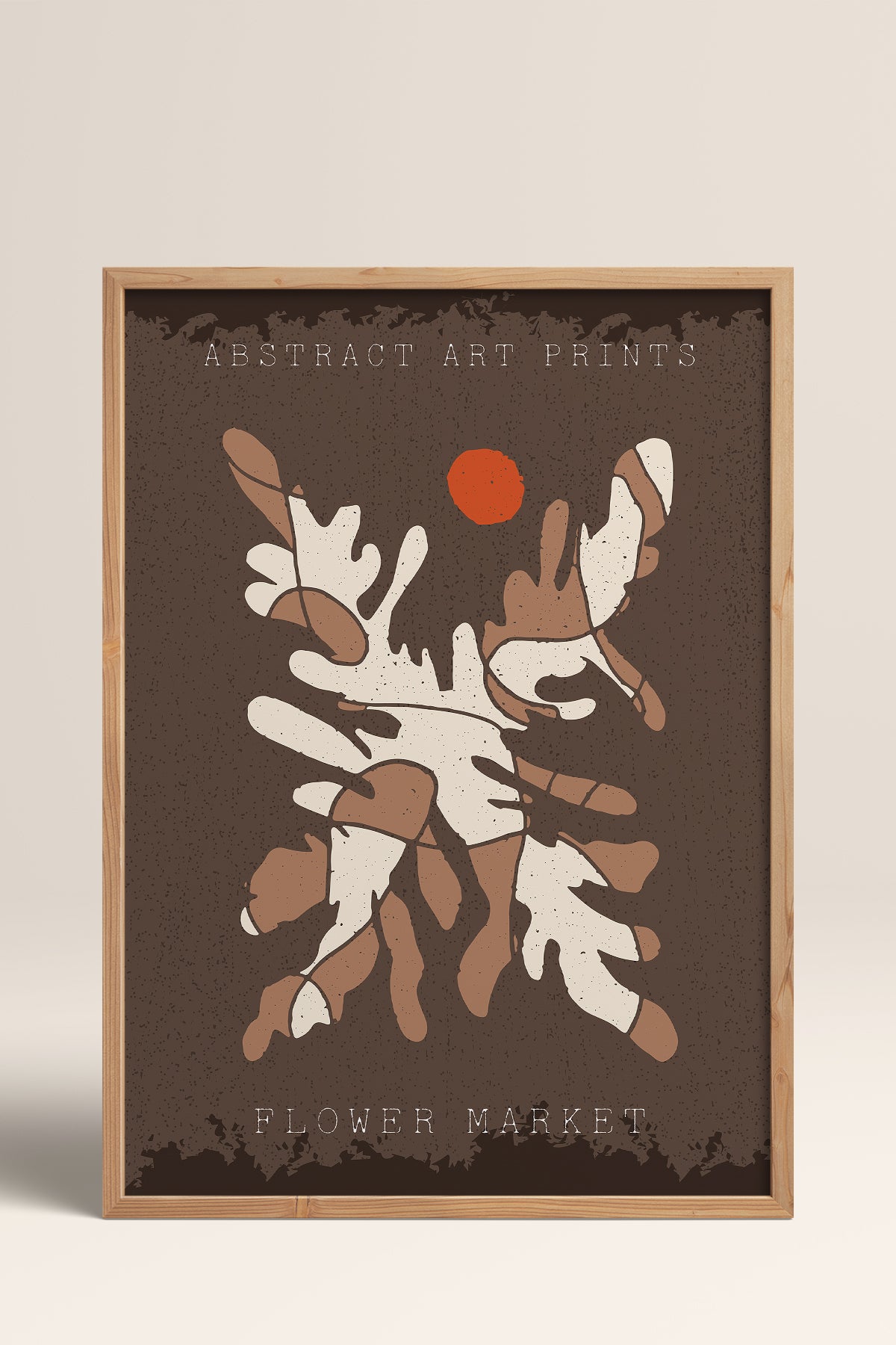 HOMEPACK Ahşap Çerçeveli Tablo Çerçeveli Poster Sanatsal Modern Duvar Dekoru FLOWER-59