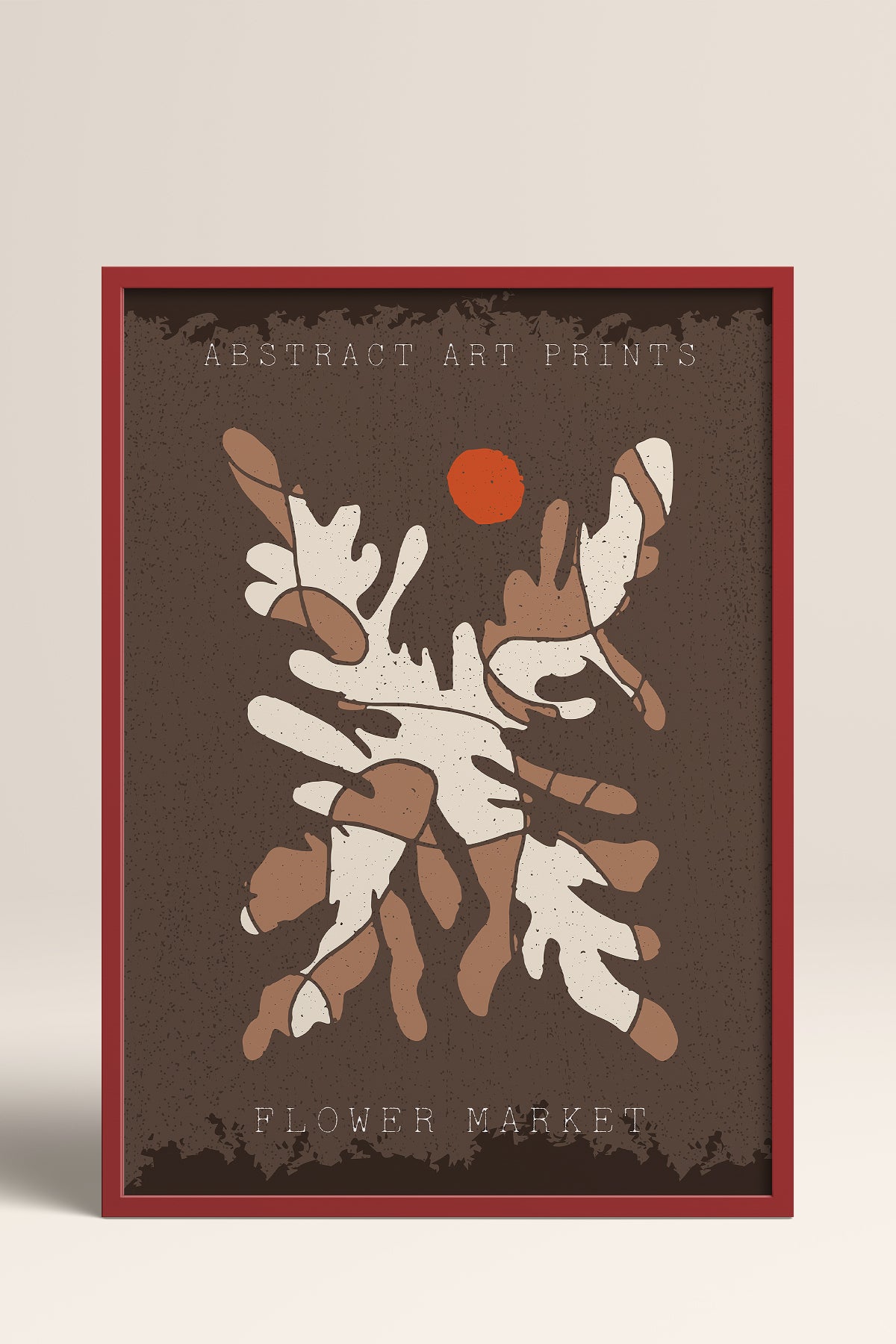 HOMEPACK Ahşap Çerçeveli Tablo Çerçeveli Poster Sanatsal Modern Duvar Dekoru FLOWER-59