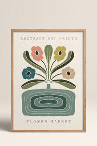 HOMEPACK Ahşap Çerçeveli Tablo Çerçeveli Poster Sanatsal Modern Duvar Dekoru FLOWER-60
