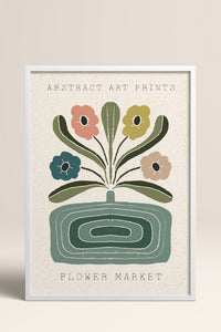 HOMEPACK Ahşap Çerçeveli Tablo Çerçeveli Poster Sanatsal Modern Duvar Dekoru FLOWER-60