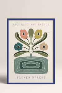 HOMEPACK Ahşap Çerçeveli Tablo Çerçeveli Poster Sanatsal Modern Duvar Dekoru FLOWER-60