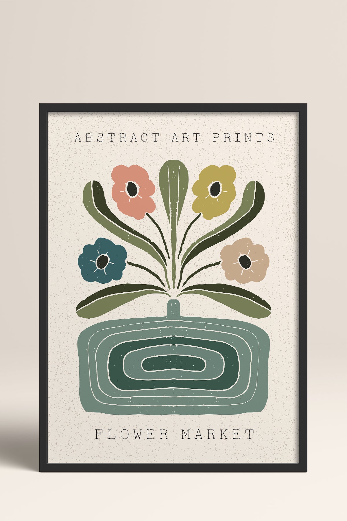 HOMEPACK Ahşap Çerçeveli Tablo Çerçeveli Poster Sanatsal Modern Duvar Dekoru FLOWER-60