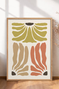 HOMEPACK Ahşap Çerçeveli Tablo Çerçeveli Poster Sanatsal Modern Duvar Dekoru FLOWER-63