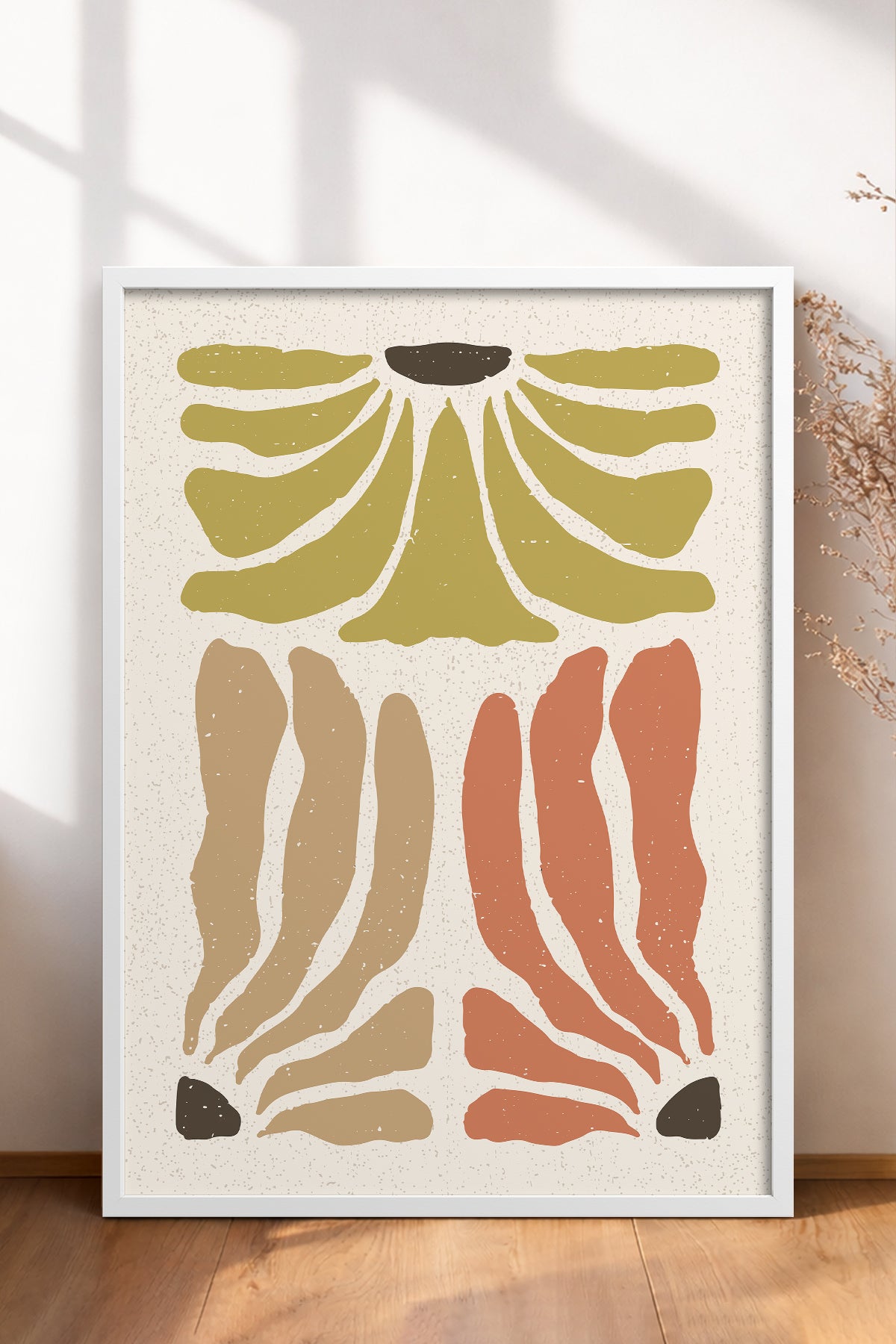 HOMEPACK Ahşap Çerçeveli Tablo Çerçeveli Poster Sanatsal Modern Duvar Dekoru FLOWER-63