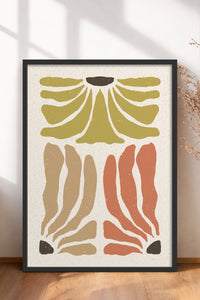 HOMEPACK Ahşap Çerçeveli Tablo Çerçeveli Poster Sanatsal Modern Duvar Dekoru FLOWER-63