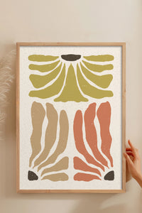HOMEPACK Ahşap Çerçeveli Tablo Çerçeveli Poster Sanatsal Modern Duvar Dekoru FLOWER-63