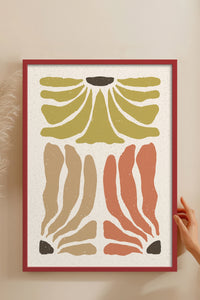 HOMEPACK Ahşap Çerçeveli Tablo Çerçeveli Poster Sanatsal Modern Duvar Dekoru FLOWER-63
