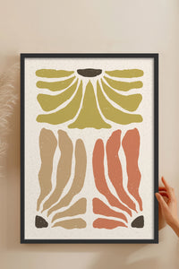 HOMEPACK Ahşap Çerçeveli Tablo Çerçeveli Poster Sanatsal Modern Duvar Dekoru FLOWER-63
