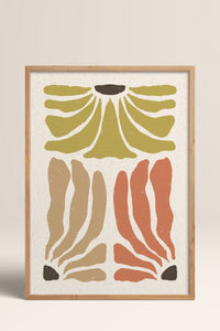 HOMEPACK Ahşap Çerçeveli Tablo Çerçeveli Poster Sanatsal Modern Duvar Dekoru FLOWER-63