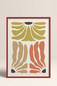 HOMEPACK Ahşap Çerçeveli Tablo Çerçeveli Poster Sanatsal Modern Duvar Dekoru FLOWER-63