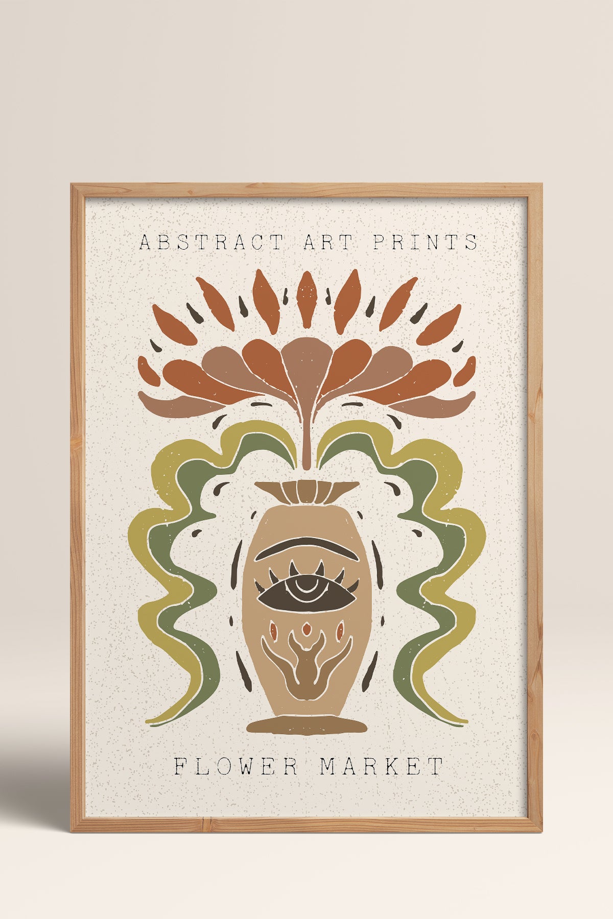 HOMEPACK Ahşap Çerçeveli Tablo Çerçeveli Poster Sanatsal Modern Duvar Dekoru FLOWER-64