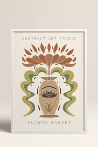 HOMEPACK Ahşap Çerçeveli Tablo Çerçeveli Poster Sanatsal Modern Duvar Dekoru FLOWER-64