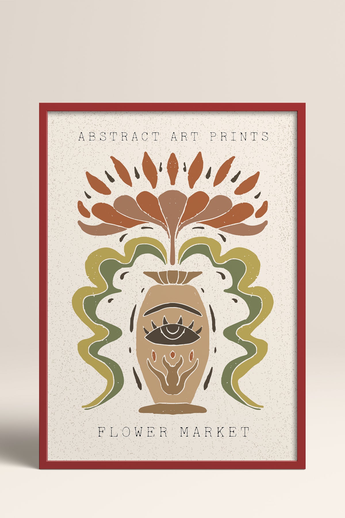 HOMEPACK Ahşap Çerçeveli Tablo Çerçeveli Poster Sanatsal Modern Duvar Dekoru FLOWER-64